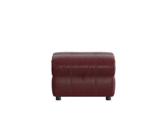 Link Leather Footstool - Red- World of Leather