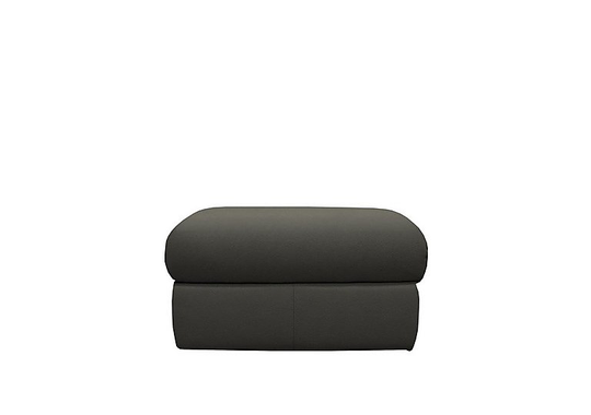 G Plan - Kingsbury Leather Storage Footstool - Black