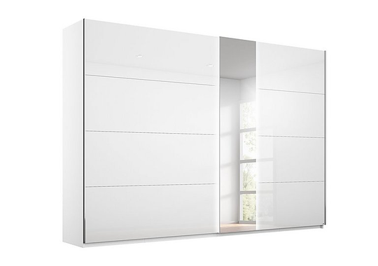 Rauch - Perth Sliding 280cm Wardrobe with Lights - White