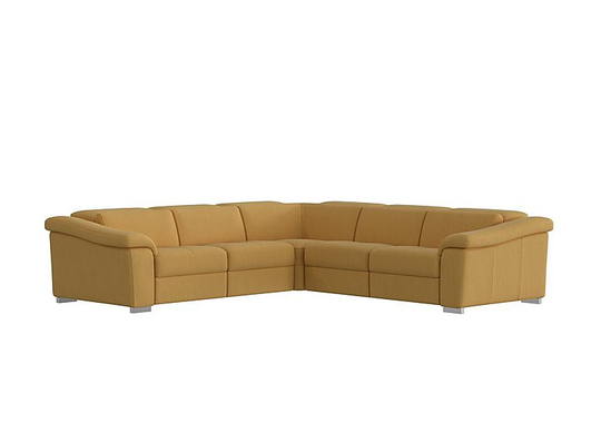 Nicoletti - Galileo Fabric Large Corner Power Recliner Sofa - Yellow