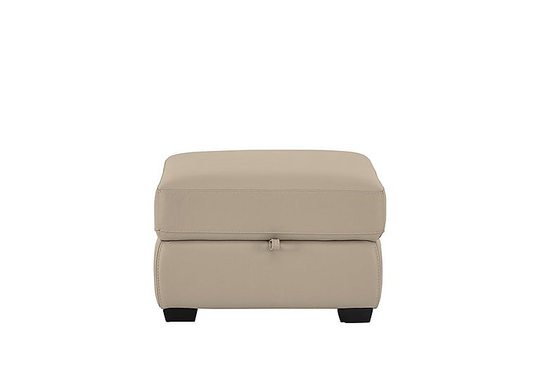 Compact Collection Petit Leather Storage Footstool- World of Leather