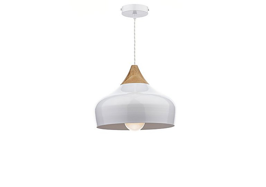 Gaucho 1 Light Pendant Ceiling Light - White
