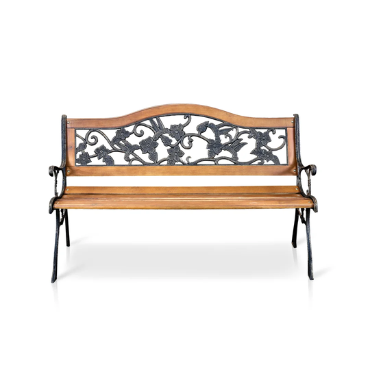 Hillary Wooden and Cast Iron Bench