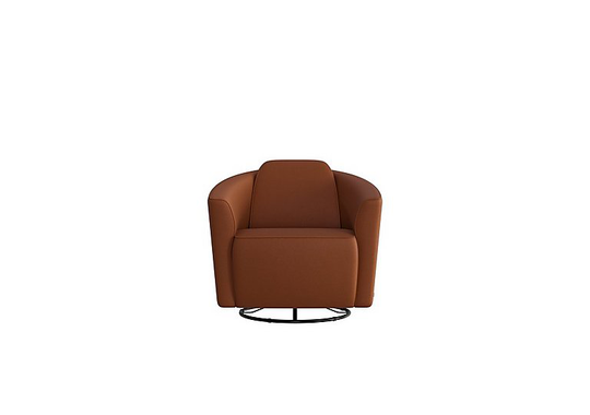 Nicoletti - Ketty Leather Swivel Chair - Brown