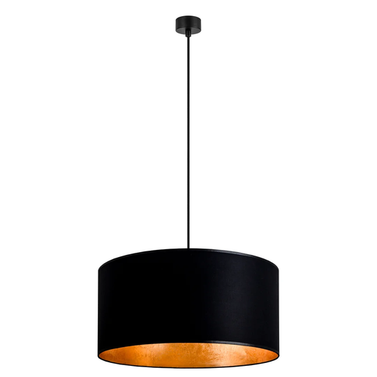 Mika 1 -Light Drum Pendant with Wrought Iron Accents