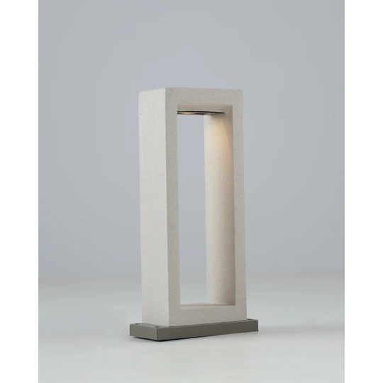 White Concrete Bollard Light