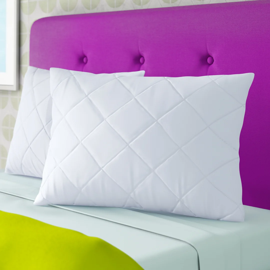 Pair of Quilted Pillow Protectors Envelope Closing