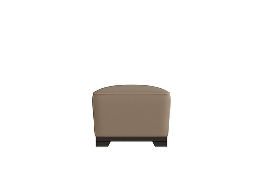 Nicoletti - Ketty Leather D-Shaped Footstool - Beige