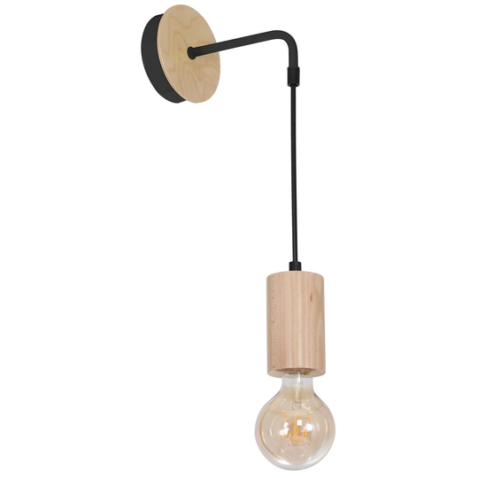 Hunsaker 1 - Light Black/Brown Armed Sconce