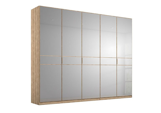 Rauch - Lando Hinged Mirror Wardrobe - 250-cm - Brown