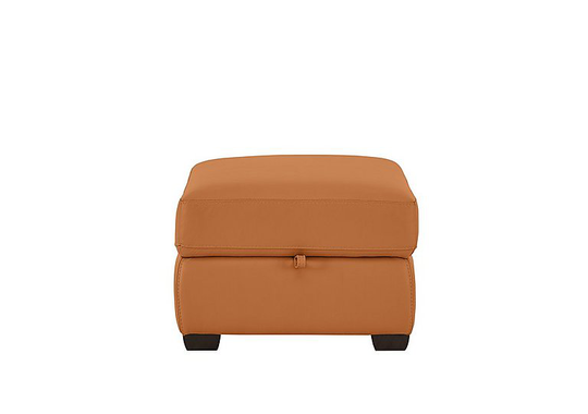 Chicago Leather Storage Stool - Yellow- World of Leather