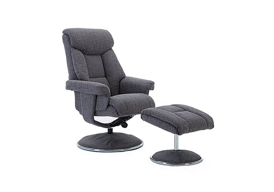 Bruges Fabric Swivel Chair and Footstool
