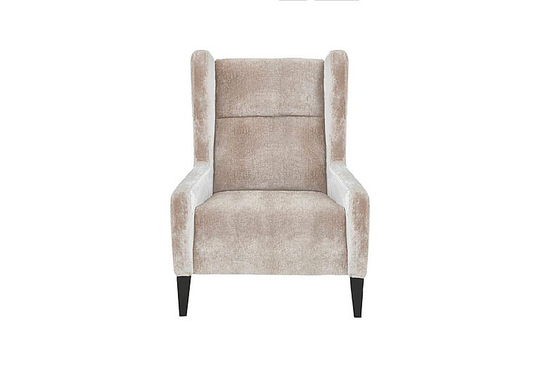 Boutique Lavish Fabric Wing Chair - Natural