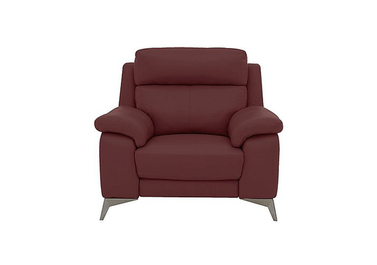 Missouri Leather Power Recliner Armchair - Red- World of Leather