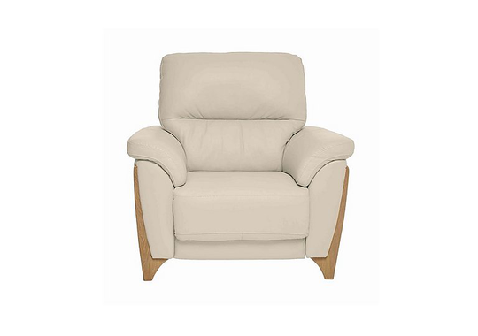 Ercol - Enna Leather Power Recliner Armchair - Cream
