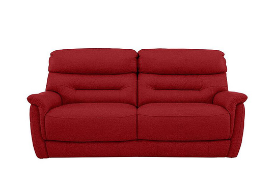 Chicago 3 Seater Fabric Sofa - Red