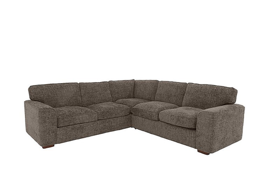 Emilia Large Fabric Corner Sofa Bed - Brown