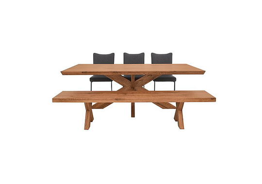 Bodahl - Loki Dining Table with 3 Grey Cantilever Dining Chairs and Dining Bench Dining Set