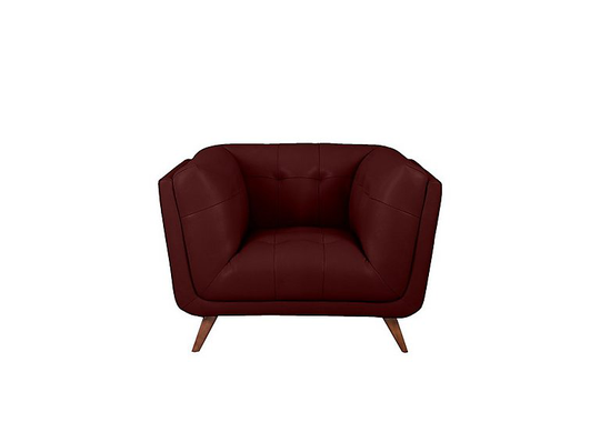 Rene Leather Armchair - Red