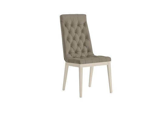 Palazzo Capitonne Buttoned Dining Chair in Sand Birch
