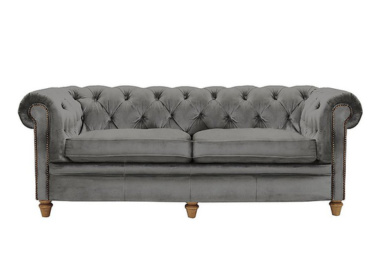 Alexander and James - New England Newport 4 Seater Fabric Sofa - Grey