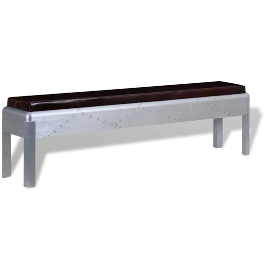 Herondina Bench Genuine Leather 160X32x45 Cm