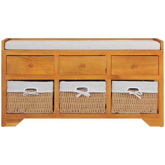 Baran Wood Storage Bench