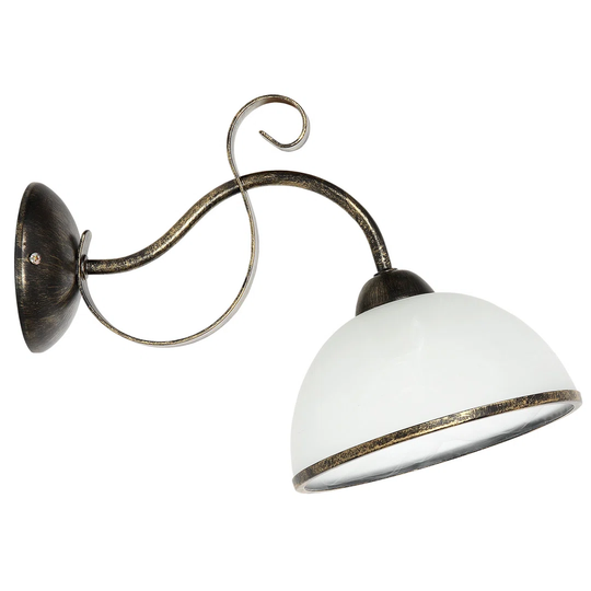 Wadebridge 1 - Light Gold/Black Armed Sconce