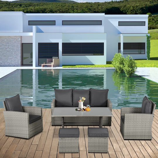 Erhard 5 Seater Rattan Sofa Set