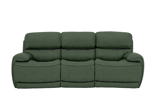 Relax Station Rocco 3 Seater Fabric Power Rocker Sofa with Power Headrests - Green
