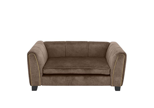 Ariana Fabric Pet Bed - Brown