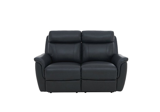 Orlando 2 Seater Leather Power Recliner Sofa with Power Headrests - Blue