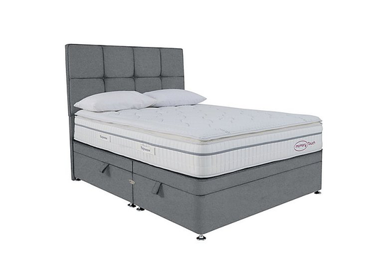 Sleepeezee - Memory Touch 2800 Side-lift Ottoman Divan Set - King Size - Grey