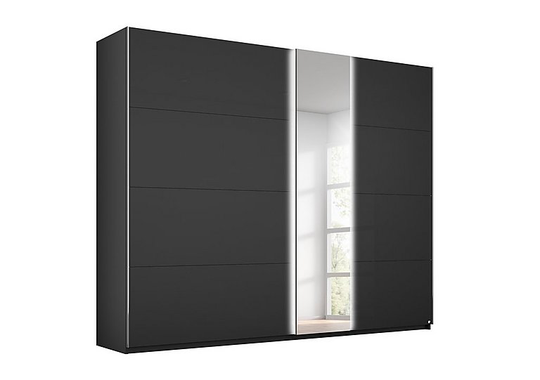 Rauch - Perth Sliding 240cm Wardrobe with Lights - Black