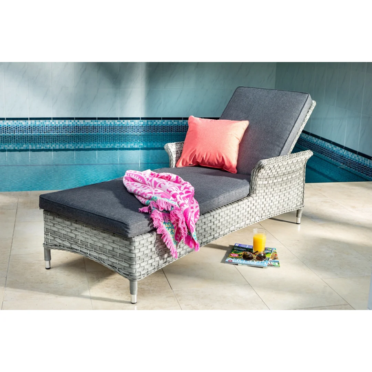 Heritage Reclining Sun Lounger with Cushion