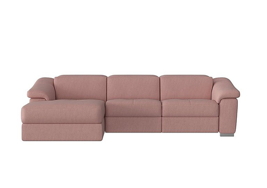 Nicoletti - Galileo Fabric Chaise End Sofa - Pink