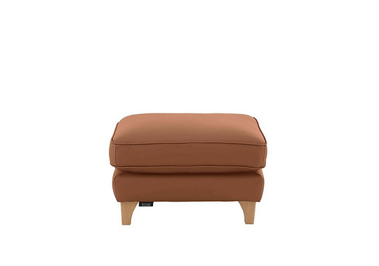 Ercol - Enna Leather Footstool - Brown