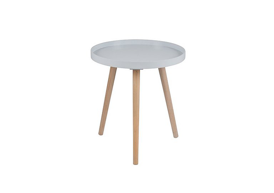 Halston Large Round Side Table - Grey