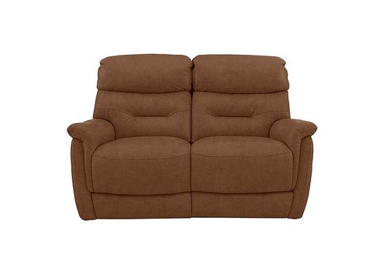 Chicago 2 Seater Fabric Battery Recliner Sofa - Brown