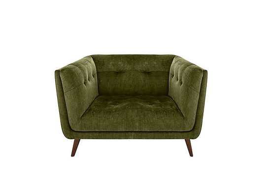 Rene Fabric Armchair - Green