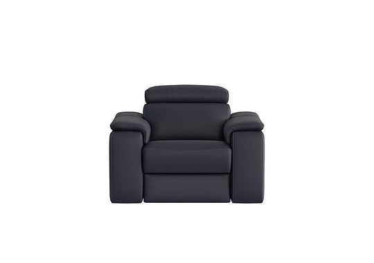 Nicoletti - Davide Leather Power Recliner Chair - Blue