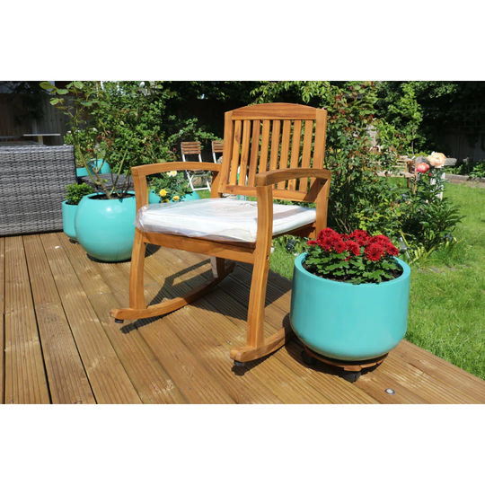 Rocking Chair With Cushion Natural Colour