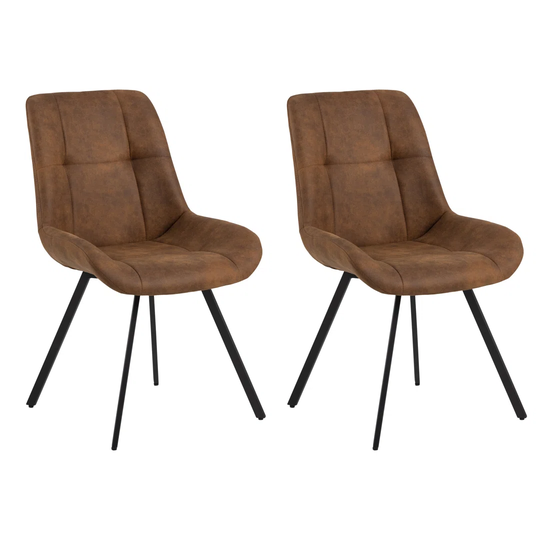 Waylor Dining Chair Preston Fabric Camel 24, Base Matt Black Metal