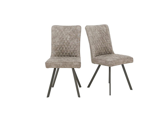 Earth Pair of Dining Chairs - Silver