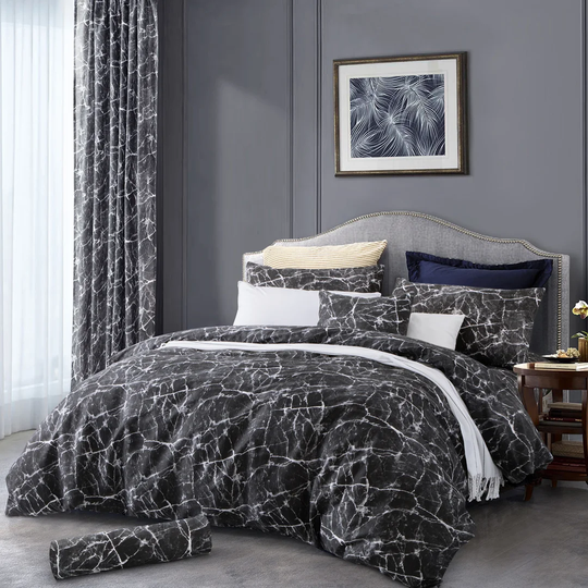 Trudy Black/White 200 TC Duvet Cover Set