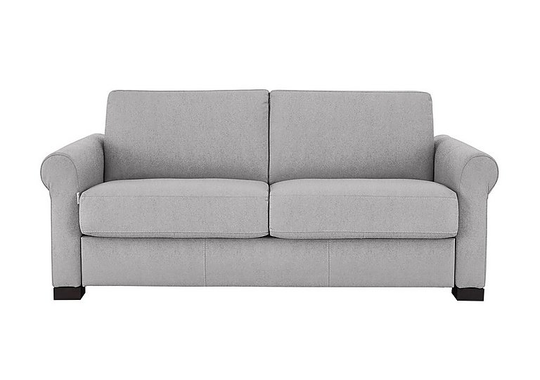 Nicoletti - Alcova 2.5 Seater Fabric Sofa with Scroll Arms - Grey