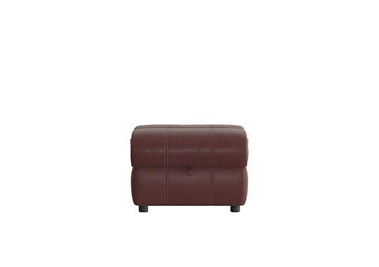 Moreno Leather Storage Footstool - Red- World of Leather