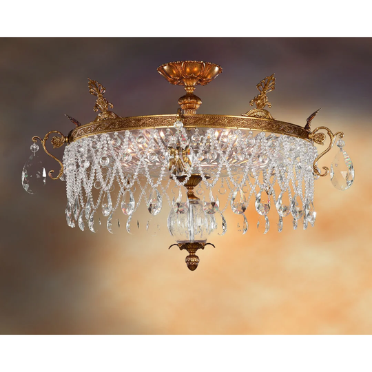 Daum Full Cut Trim 5 Light Semi-Flush Ceiling Light