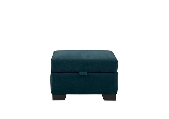 Alexander and James - Sumptuous Fabric Storage Footstool - Teal