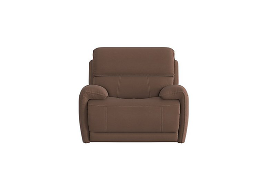 Link Fabric Power Recliner Armchair with Power Headrests - Brown